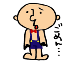 round face boy sticker #1777966