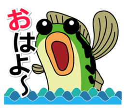 Fishing with everyone. Black bass sticker #1778689