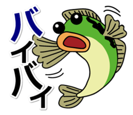 Fishing with everyone. Black bass sticker #1778690