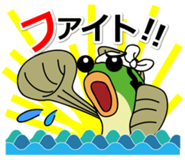 Fishing with everyone. Black bass sticker #1778693