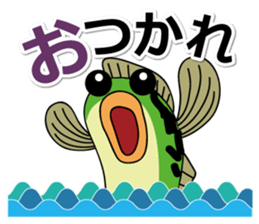 Fishing with everyone. Black bass sticker #1778694