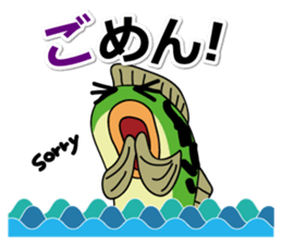 Fishing with everyone. Black bass sticker #1778699