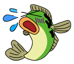 Fishing with everyone. Black bass sticker #1778702