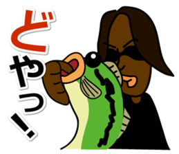 Fishing with everyone. Black bass sticker #1778724