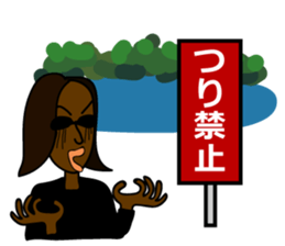 Fishing with everyone. Black bass sticker #1778727