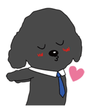Black poodle and its friends sticker #1780372