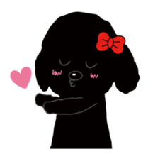 Black poodle and its friends sticker #1780373