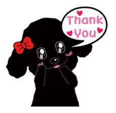 Black poodle and its friends sticker #1780376