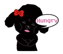 Black poodle and its friends sticker #1780378