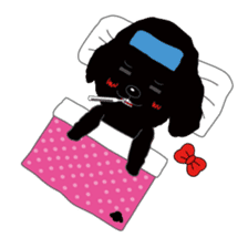 Black poodle and its friends sticker #1780380