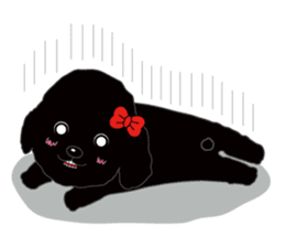 Black poodle and its friends sticker #1780381