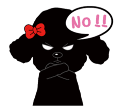 Black poodle and its friends sticker #1780384