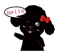 Black poodle and its friends sticker #1780387