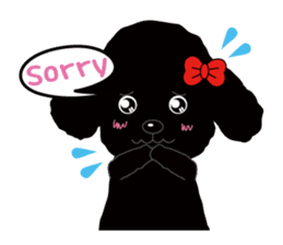 Black poodle and its friends sticker #1780388