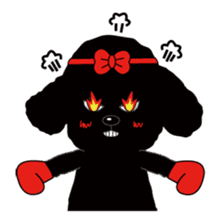 Black poodle and its friends sticker #1780390