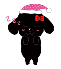 Black poodle and its friends sticker #1780392