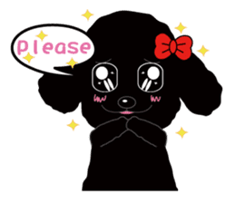 Black poodle and its friends sticker #1780395
