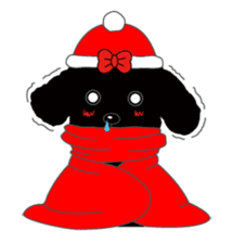 Black poodle and its friends sticker #1780396