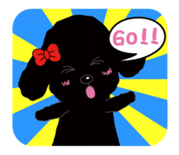 Black poodle and its friends sticker #1780397