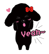 Black poodle and its friends sticker #1780399