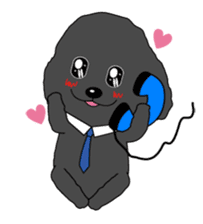 Black poodle and its friends sticker #1780401