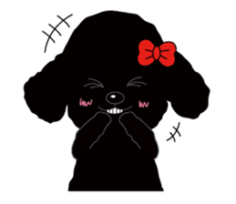 Black poodle and its friends sticker #1780404