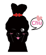 Black poodle and its friends sticker #1780406
