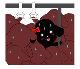 Black poodle and its friends sticker #1780408