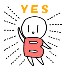 Blood type B sticker sticker #1780817