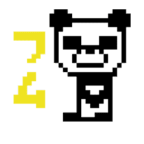 Pixel Panda 8bit sticker #1780975