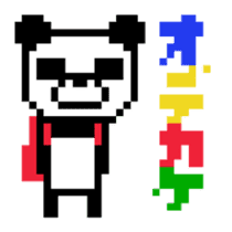 Pixel Panda 8bit sticker #1780977