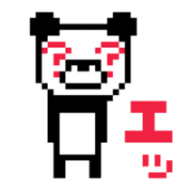 Pixel Panda 8bit sticker #1780984