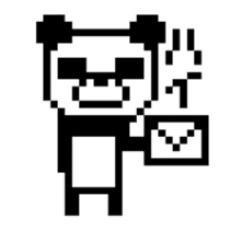 Pixel Panda 8bit sticker #1780996