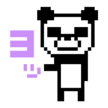 Pixel Panda 8bit sticker #1781003