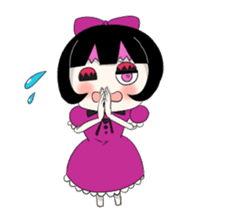 Gothic girl&Lolita girl sticker #1781864