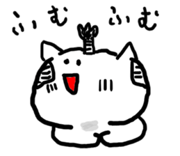 samurai cat sticker sticker #1782413