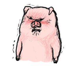 Pig simmering sticker #1782506