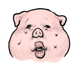 Pig simmering sticker #1782511