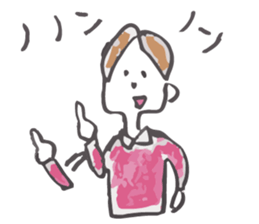 An arm is extended. sticker #1784219