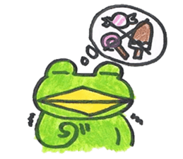 frog place KEROMICHI-AN Heart sticker #1784534