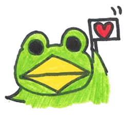 frog place KEROMICHI-AN  Heart sticker #1784537