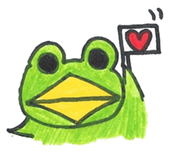 frog place KEROMICHI-AN Heart sticker #1784537