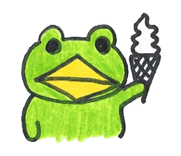 frog place KEROMICHI-AN Heart sticker #1784550