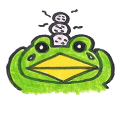 frog place KEROMICHI-AN Heart sticker #1784553