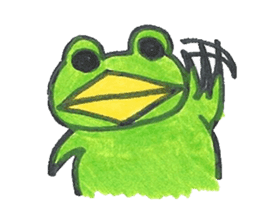 frog place KEROMICHI-AN Heart sticker #1784554