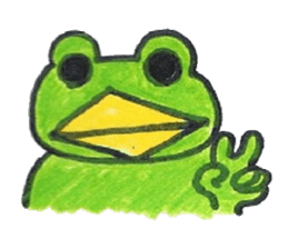frog place KEROMICHI-AN Heart sticker #1784561