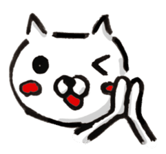 bow cat sticker #1784580