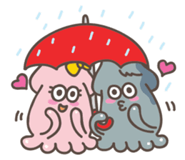 Squid Squid Couple! sticker #1785321