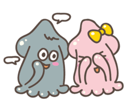Squid Squid Couple! sticker #1785328