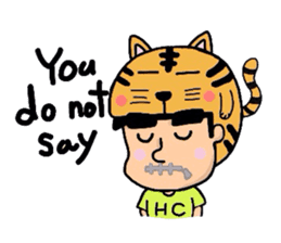 Helmet Cat English edition sticker #1785475